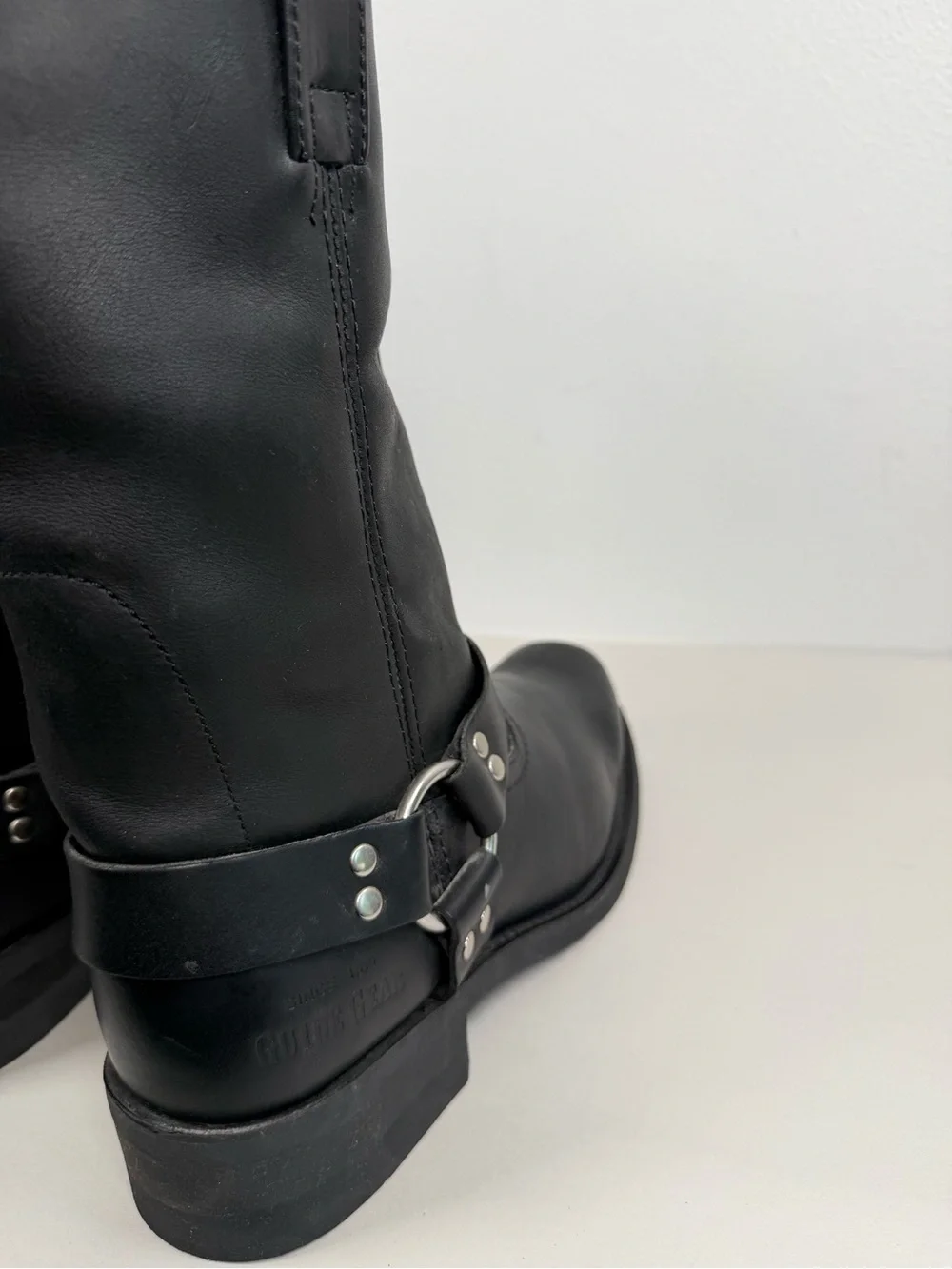 Men’s Guide Gear Harness Boots Size 10 D Motorcycle Square Toe Black Boots